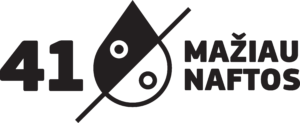 mažiau naftos logotipas